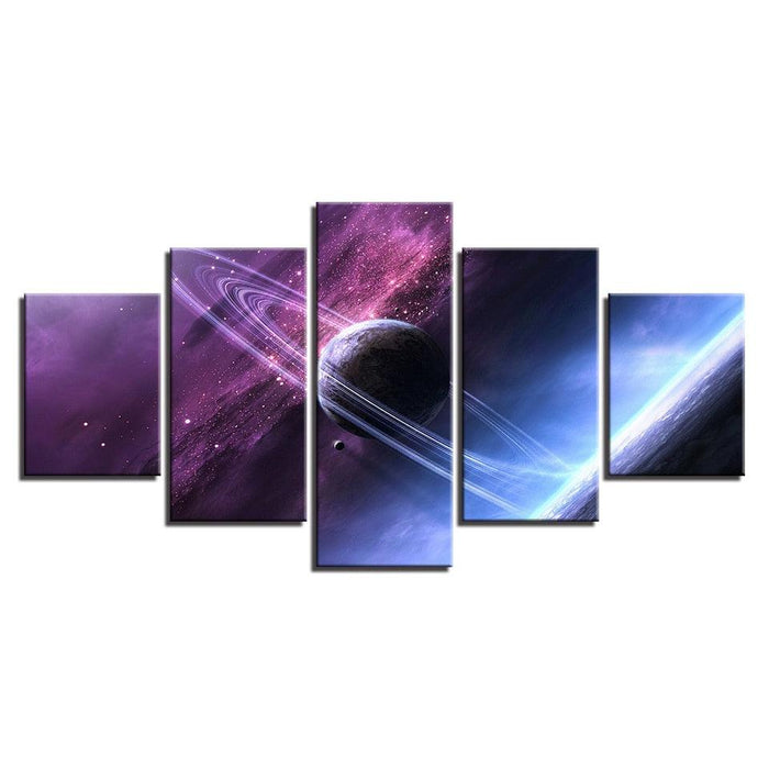 Space Universe 5 Piece HD Multi Panel Canvas Wall Art Frame - Original Frame