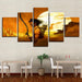 India Lord Rama 5 Piece HD Multi Panel Canvas Wall Art Frame - Original Frame