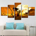 India Lord Rama 5 Piece HD Multi Panel Canvas Wall Art Frame - Original Frame