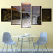 Torrent Rapids 5 Piece HD Multi Panel Canvas Wall Art Frame - Original Frame