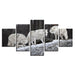 White Wolfs 5 Piece HD Multi Panel Canvas Wall Art Frame - Original Frame