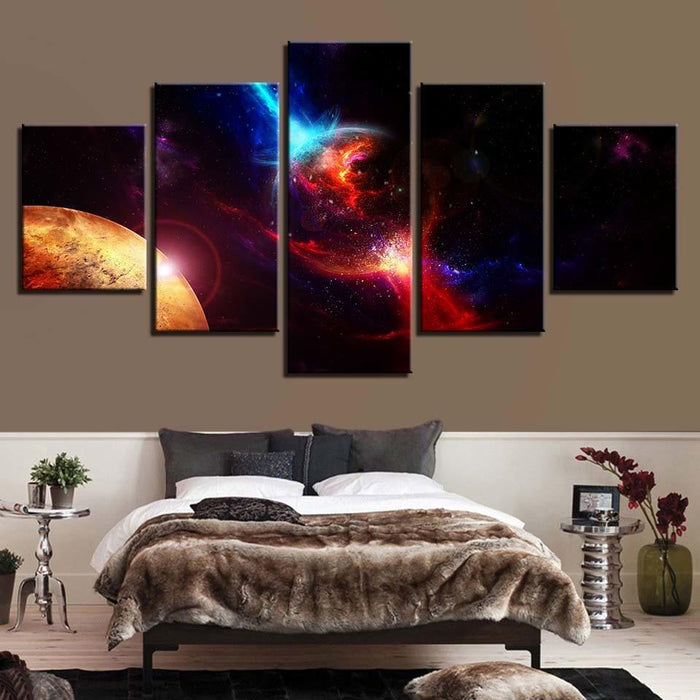 Cosmos 5 Piece HD Multi Panel Canvas Wall Art Frame - Original Frame