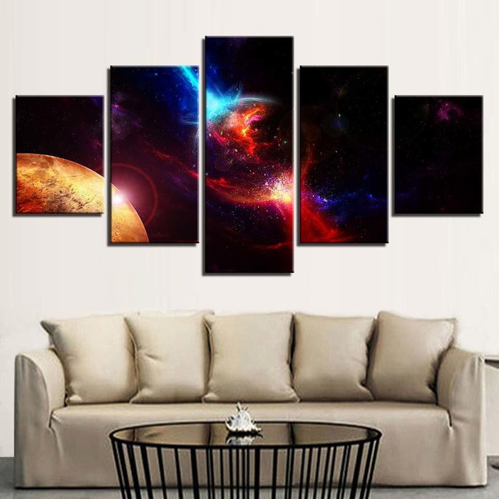 Cosmos 5 Piece HD Multi Panel Canvas Wall Art Frame - Original Frame