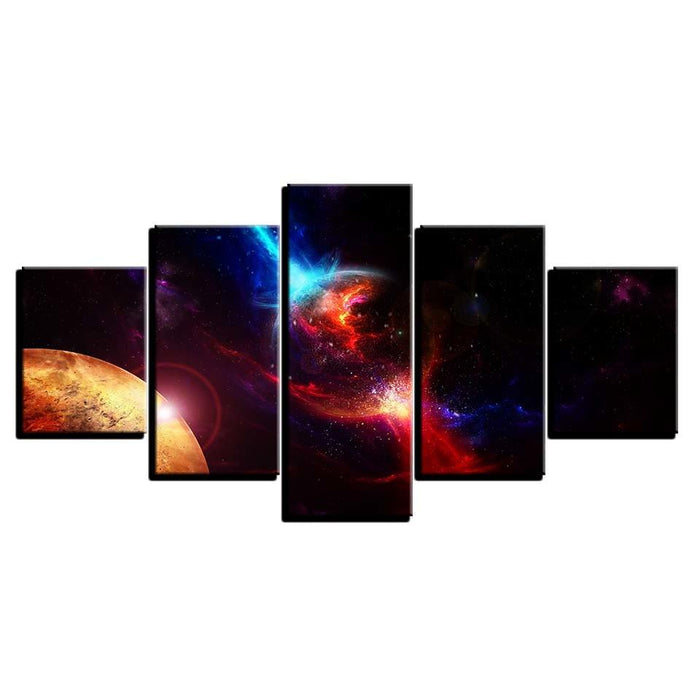 Cosmos 5 Piece HD Multi Panel Canvas Wall Art Frame - Original Frame