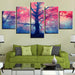 Red Maple 5 Piece HD Multi Panel Canvas Wall Art Frame - Original Frame