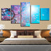 Cherry Blossoms 5 Piece HD Multi Panel Canvas Wall Art Frame - Original Frame