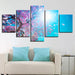 Cherry Blossoms 5 Piece HD Multi Panel Canvas Wall Art Frame - Original Frame