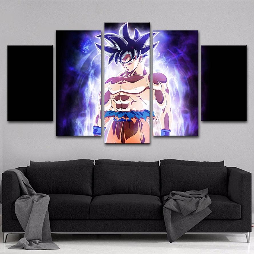 Dragon Ball Goku 5 Piece HD Multi Panel Canvas Wall Art Frame - Original Frame