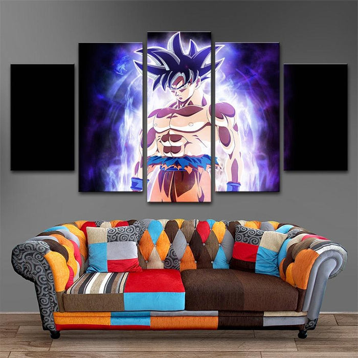 Dragon Ball Goku 5 Piece HD Multi Panel Canvas Wall Art Frame - Original Frame