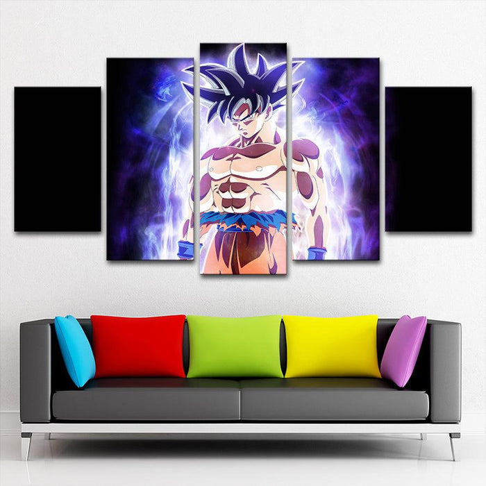 Dragon Ball Goku 5 Piece HD Multi Panel Canvas Wall Art Frame