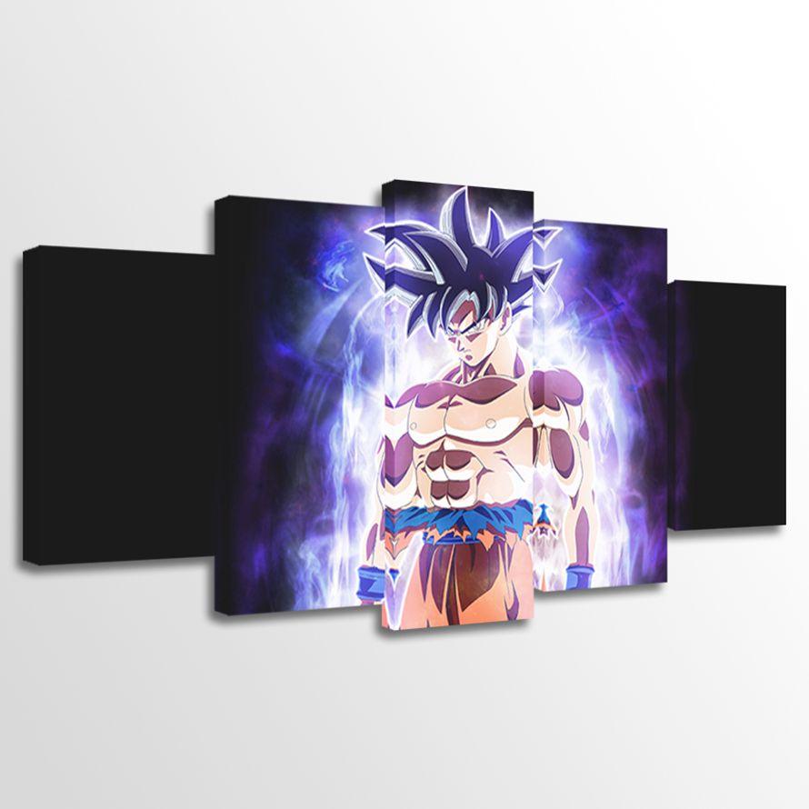 Dragon Ball Goku 5 Piece HD Multi Panel Canvas Wall Art Frame - Original Frame