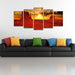 Sunset Scenery 5 Piece HD Multi Panel Canvas Wall Art Frame - Original Frame