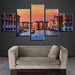 Venice Water City Building Landscape 5 Piece HD Multi Panel Canvas Wall Art Frame - Original Frame