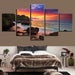 Rocky Sunset Radiance 5 Piece Canvas Art Art Frame - Original Frame