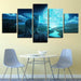 Full Moon Night 5 Piece HD Multi Panel Canvas Wall Art Frame - Original Frame