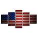 Retro American Flag 5 Piece HD Multi Panel Canvas Wall Art Frame - Original Frame