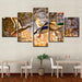 Flying Ducks 5 Piece HD Multi Panel Canvas Wall Art Frame - Original Frame