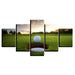 The Golf Ball Course 5 Piece HD Multi Panel Canvas Wall Art Frame - Original Frame