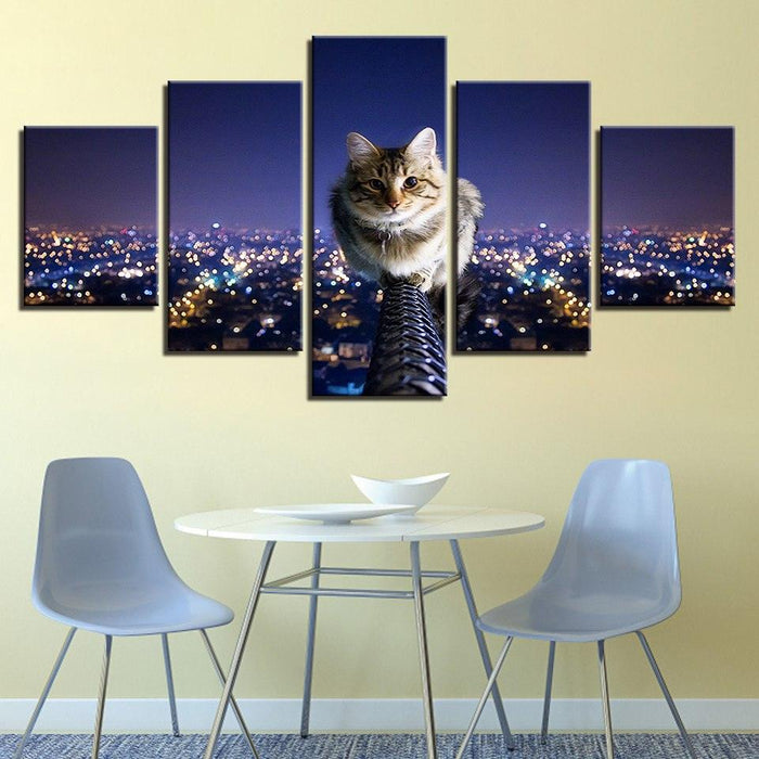 Cat 5 Piece HD Multi Panel Canvas Wall Art Frame - Original Frame