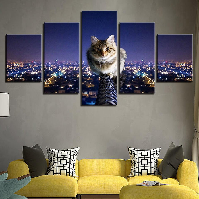 Cat 5 Piece HD Multi Panel Canvas Wall Art Frame - Original Frame