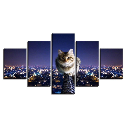 Cat 5 Piece HD Multi Panel Canvas Wall Art Frame - Original Frame