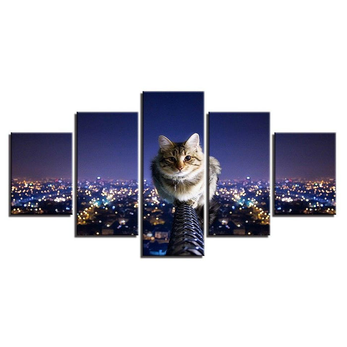 Cat 5 Piece HD Multi Panel Canvas Wall Art Frame - Original Frame