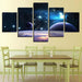 Starry Sky Night 5 Piece HD Multi Panel Canvas Wall Art Frame - Original Frame