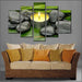 Stones And Candles 5 Piece HD Multi Panel Canvas Wall Art Frame - Original Frame