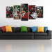 Flowers 5 Piece HD Multi Panel Canvas Wall Art Frame - Original Frame