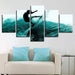 Surfer 5 Piece HD Multi Panel Canvas Wall Art Frame - Original Frame