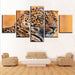 Leopard 5 Piece HD Multi Panel Canvas Wall Art Frames - Original Frame