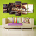 Deers 5 Piece HD Multi Panel Canvas Wall Art Frame - Original Frame