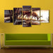 Deers 5 Piece HD Multi Panel Canvas Wall Art Frame - Original Frame