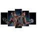 Sport Fitness Dumbbell 5 Piece HD Multi Panel Canvas Wall Art Frame - Original Frame