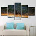 Elk In Forest Stream 5 Piece HD Multi Panel Canvas Wall Art Frame - Original Frame