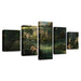 Mysterious Forest Wonderland 5 Piece HD Multi Panel Canvas Wall Art Frame - Original Frame