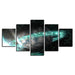 Universe Space Earth 5 Piece HD Multi Panel Canvas Wall Art Frame - Original Frame