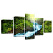 Forest Stream 5 Piece HD Multi Panel Canvas Wall Art Frame - Original Frame