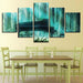 Forest Piano 5 Piece HD Multi Panel Canvas Wall Art Frame - Original Frame