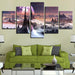 Wushan Moon 5 Piece HD Multi Panel Canvas Wall Art Frame - Original Frame