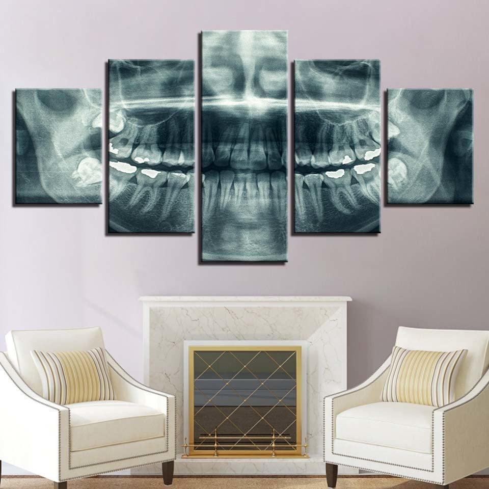 X-Ray 5 Piece HD Multi Panel Canvas Wall Art Frame - Original Frame