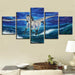 Wave Pegasus Seascape 5 Piece HD Multi Panel Canvas Wall Art Frame - Original Frame