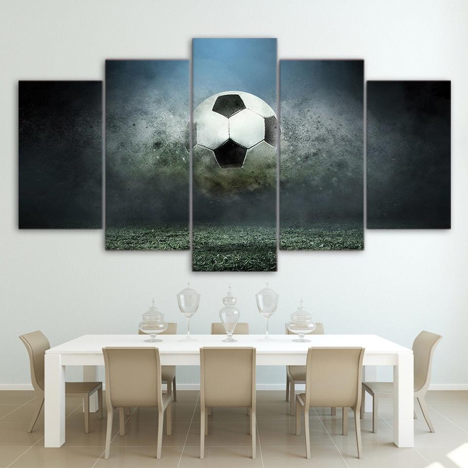 Sports Football 5 Piece HD Multi Panel Canvas Wall Art Frame - Original Frame