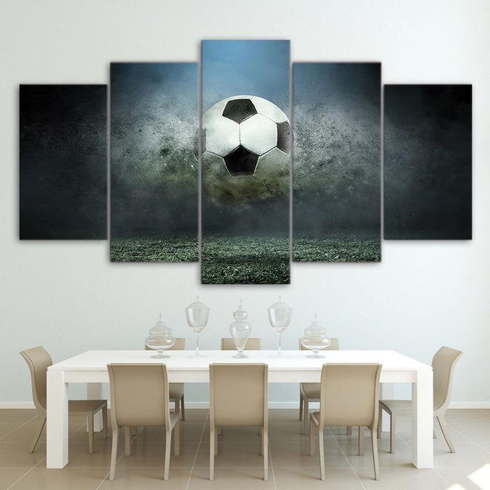 Sports Football 5 Piece HD Multi Panel Canvas Wall Art Frame