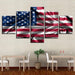 American Flag Living Room 5 Piece HD Multi Panel Canvas Wall Art Frame - Original Frame