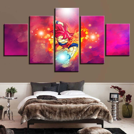 Dragon Ball Z 5 Piece HD Multi Panel Canvas Wall Art Frame - Original Frame