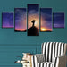 Mountaintop Sunset 5 Piece HD Multi Panel Canvas Wall Art Frame - Original Frame