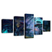 Magic Small Town 5 Piece HD Multi Panel Canvas Wall Art Frame - Original Frame