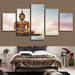 Statue Of Buddha 5 Piece HD Multi Panel Canvas Wall Art Frame - Original Frame