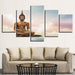 Statue Of Buddha 5 Piece HD Multi Panel Canvas Wall Art Frame - Original Frame